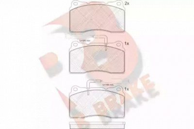 R BRAKE rb1730 -  Комплект тормозных колодок, дисковый тормоз
